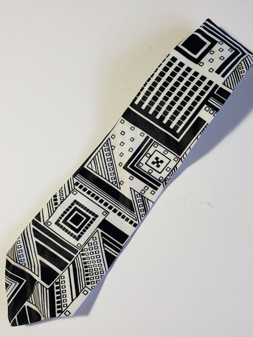 Black & White Abstract Design Tie
